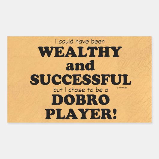 Dobro Wealthy & Succesvolle rechthoekige Sticker (Voorkant)
