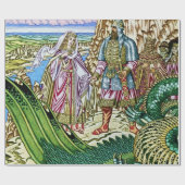 “Dobrynya Nikitich redt Zabava” door Ivan Bilibin Cadeaupapier (Vlak)