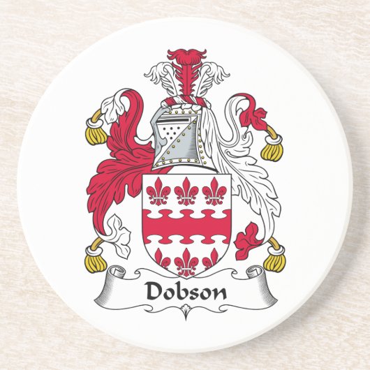 Dobson Family Crest Zandsteen Onderzetter (Voorkant)