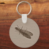 Dobsonfly vliegende insect sepia sleutelhanger (Voorkant)