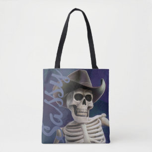 Doc Botten IS Sassy!, Cowboy Skeleton Tote Bag
