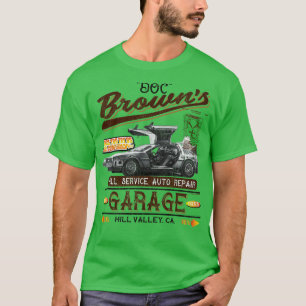 Doc Browns Auto Reparatie Shop versleten LTS T-shirt