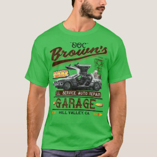 Doc Browns Auto Reparatie Shop versleten LTS T-shirt