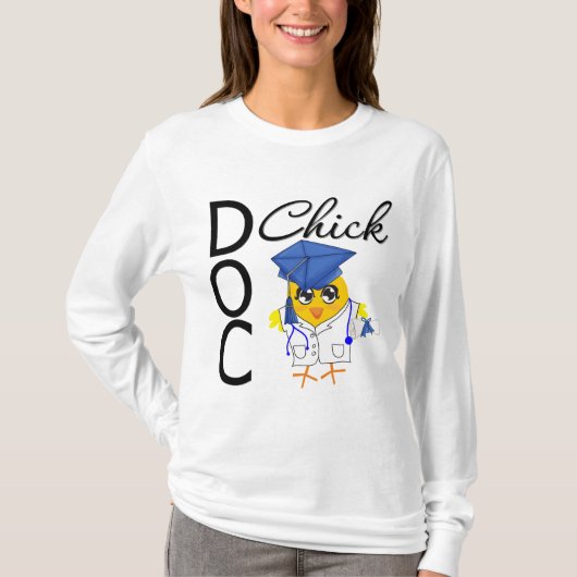 Doc Chick Medical School Afstudeerder T-shirt (Voorkant)