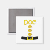 Doc Dwarf Halloween Costume Color Matching Doc Dwa Magneet (Voorkant / Achterkant)