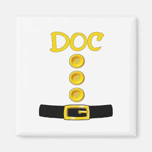 Doc Dwarf Halloween Costume Color Matching Doc Dwa Magneet (Voorkant)
