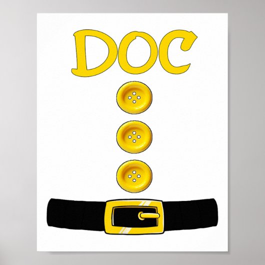 Doc Dwarf Halloween Costume Color Matching Doc Dwa Poster (Voorkant)