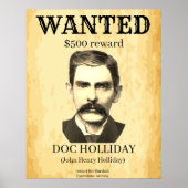 Doc Holliday Gezocht Oude West Wetgeving Poster (Voorkant)