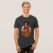 Doc Holliday Oude Westerse Pistoolhelders Westerse Tri-Blend Shirt (Voorkant volledig)