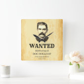 Doc Holliday 💰  outlaw wilde Poster Vierkante Klok (Huis)