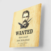Doc Holliday 💰  outlaw wilde Poster Vierkante Klok (Hoek)