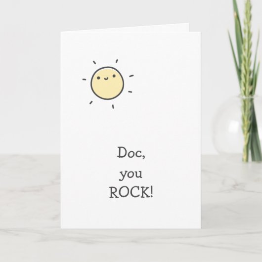 Doc, jij ROCK! Oncoloog dank u Kaart (Voorkant)