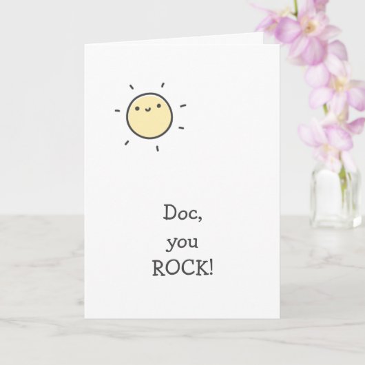 Doc, jij ROCK! Oncoloog dank u Kaart (Orchidee)
