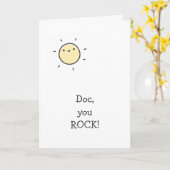 Doc, jij ROCK! Oncoloog dank u Kaart (Gele Bloem)