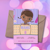 Doc McStuffins Roze Paarse verjaardag Kaart