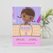 Doc McStuffins Roze Paarse verjaardag Kaart (Staand voorkant)