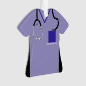 DOC Ornament - Gepersonaliseerde medische scrubs D (voorkant)