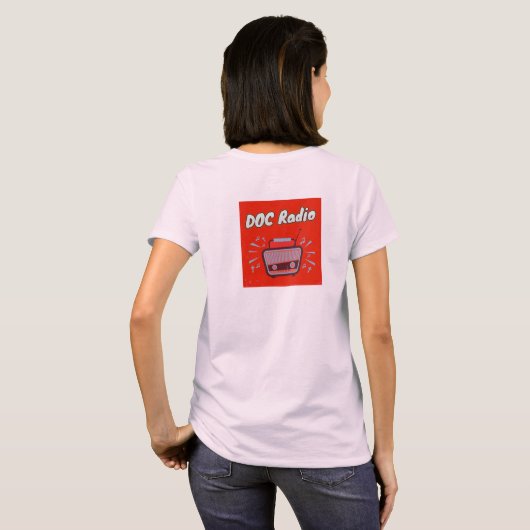 DOC Radio - T-shirt (roze) (Achterkant volledig)