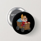 Doc Sneeuwwitje Mijnkarretje Diamant Kunst Ronde Button 5,7 Cm (Voorkant /achterkant)