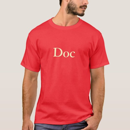 "Doc" T-Shirt (rood) (Voorkant)