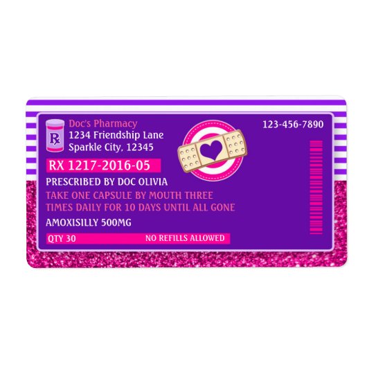 Doc Voorschrift Flesetiketten Apotheek Etiket 6 (Voorkant)