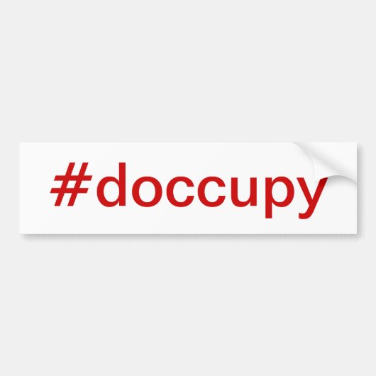 #doccupy bumper sticker (Voorkant)
