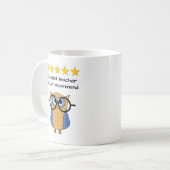 Docent aangepaste tekst academische uil koffiemok (Voorkant links)