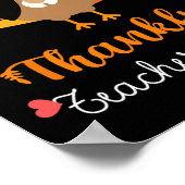 Docent Aide Thanksgiving Herfst Schattige Turkije  Poster (Hoek)