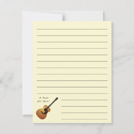 Docent akoestische gitaar muziek bedankkaart