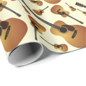 Docent akoestische gitaar muziek cadeaupapier (Rol Hoek)