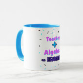 Docent + Algebra ∞ Hoofdpijn Wiskunde Algebra Doce Mok (Voorkant links)