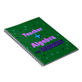 Docent + Algebra ∞ Hoofdpijn Wiskunde Algebra Doce Notitieboek (Rechterzijde)