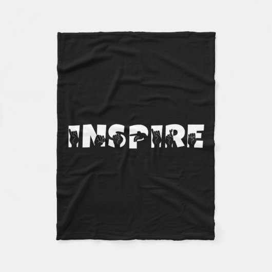 Docent American Sign Language Deaf Awareness Fleece Deken (Voorkant)