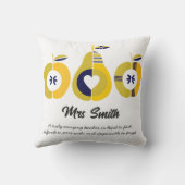 Docent appel citaat kussen (Achterkant)