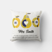 Docent appel citaat kussen (Voorkant)