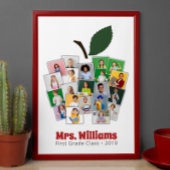 Docent Apple Collage Teacher's Gift 21 Foto's Poster