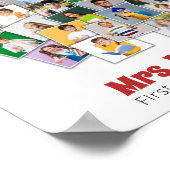 Docent Apple Collage Teacher's Gift 22 Foto's Poster (Hoek)