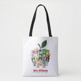 Docent Apple Collage Teacher's Gift 22 Foto's Tote Bag