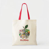 Docent Apple Collage Teacher's Gift 22 Foto's Tote Bag (Voorkant)