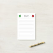 Docent Apple en Lines Post-it® Notes (Op bureau)