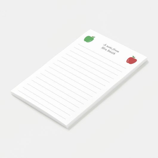 Docent Apple en Lines Post-it® Notes (Schuin)