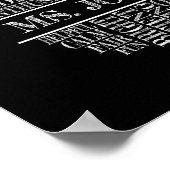 Docent Apple Typografie Zwart-wit Poster (Hoek)