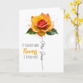 Docent appreciatie cadeau Kies je regenboog roos Kaart (Gele Bloem)