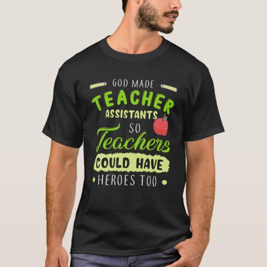 Docent assistent voor docenten t-shirt (Voorkant)