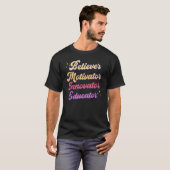  docent Believer Motivator Innovator Educ T-shirt (Voorkant volledig)