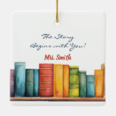 Docent Boekenschool Keramisch Ornament (Achterkant)