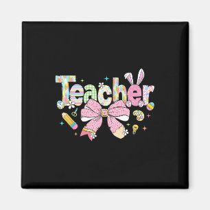 Docent Bunny Bow Coquette Pencil Paasdagen Eieren Magneet