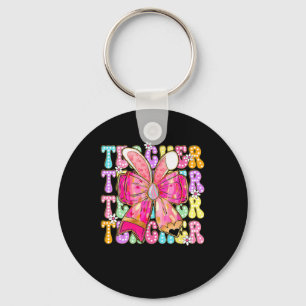 Docent Bunny Coquette Bow Pencil Bunny Paasdag Sleutelhanger