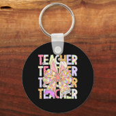 Docent Bunny Coquette Bow Pencil Bunny Paasdag Sleutelhanger (Voorkant)
