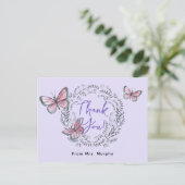 Docent Butterfly Dank u Briefkaart (Staand voorkant)